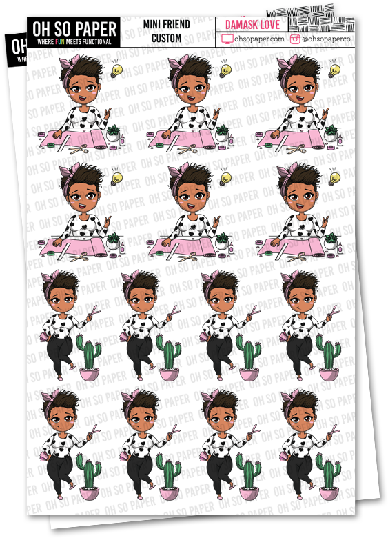 Mini Friend Damask Love - Damask (800x800), Png Download