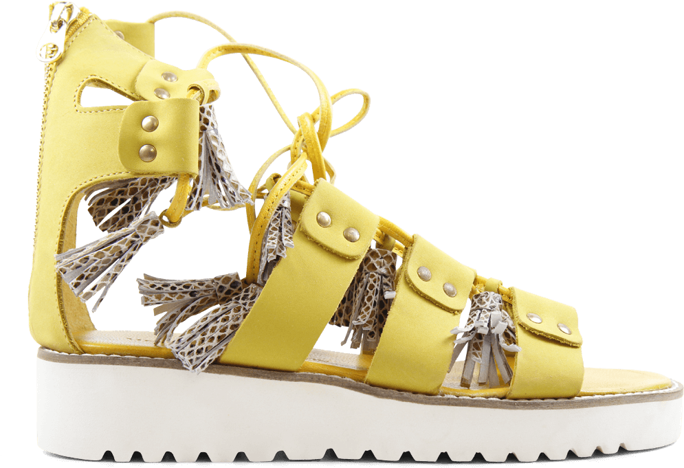 Sandals Celia 20 Nubuk Golden Glow Tassel Snake Dagget - Sandalen Melvin & Hamilton Celia 20 Nubuk Golden (1024x1024), Png Download