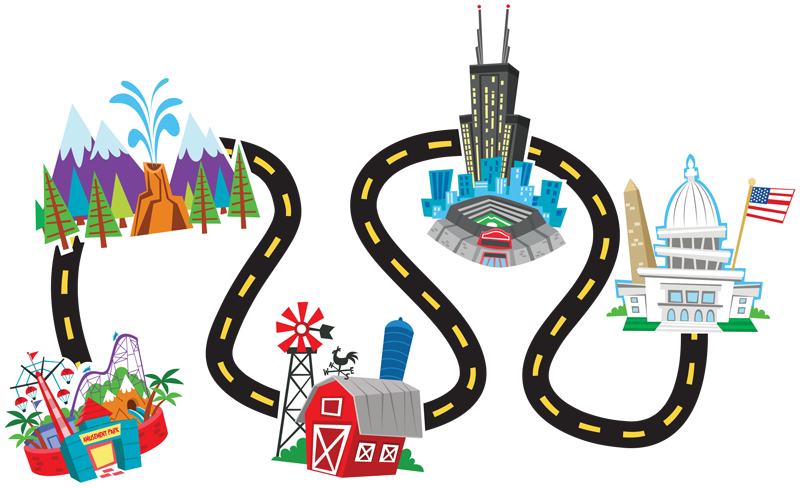 Simple Road Map Clipart - Road Maps Clip Art (760x464), Png Download