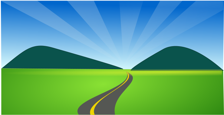 Country Side By Netalloy A Coutry Side With A Road - Country Road Clip Art (800x380), Png Download