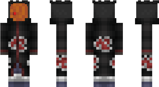 Minecraft Skin Obito - Minecraft (600x348), Png Download