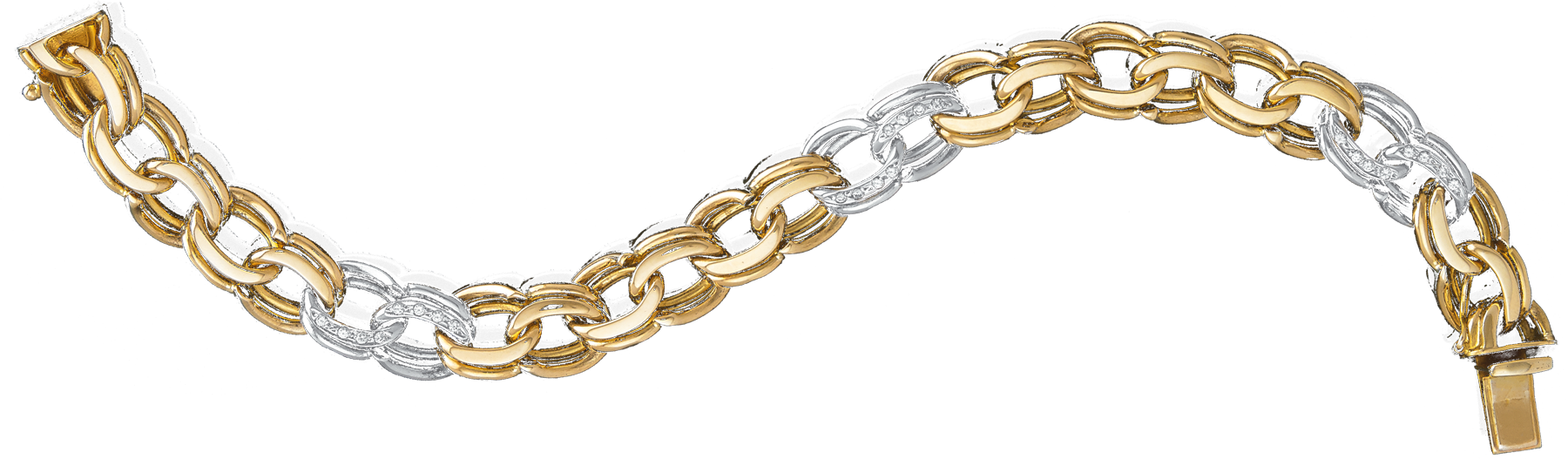 Russian Oval Brachelet Glow - Chain (1800x527), Png Download