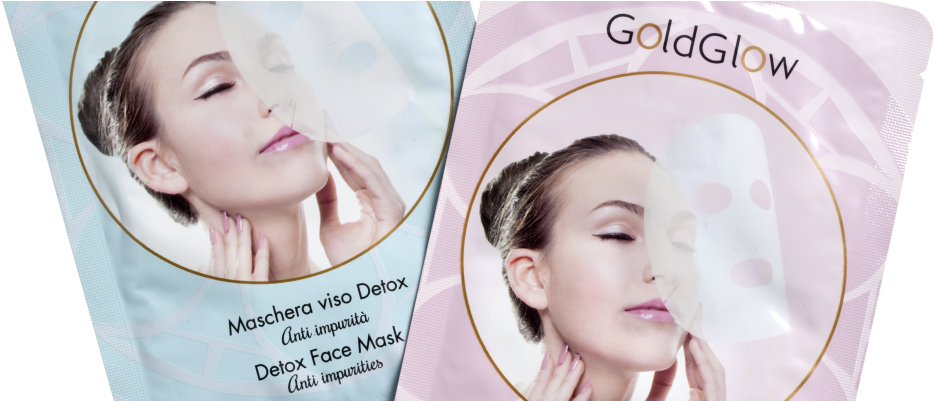 Gold Glow Beauty Mask - Bella Hydrating Moisture Revitalizer Hyaluronic Bio (1170x400), Png Download