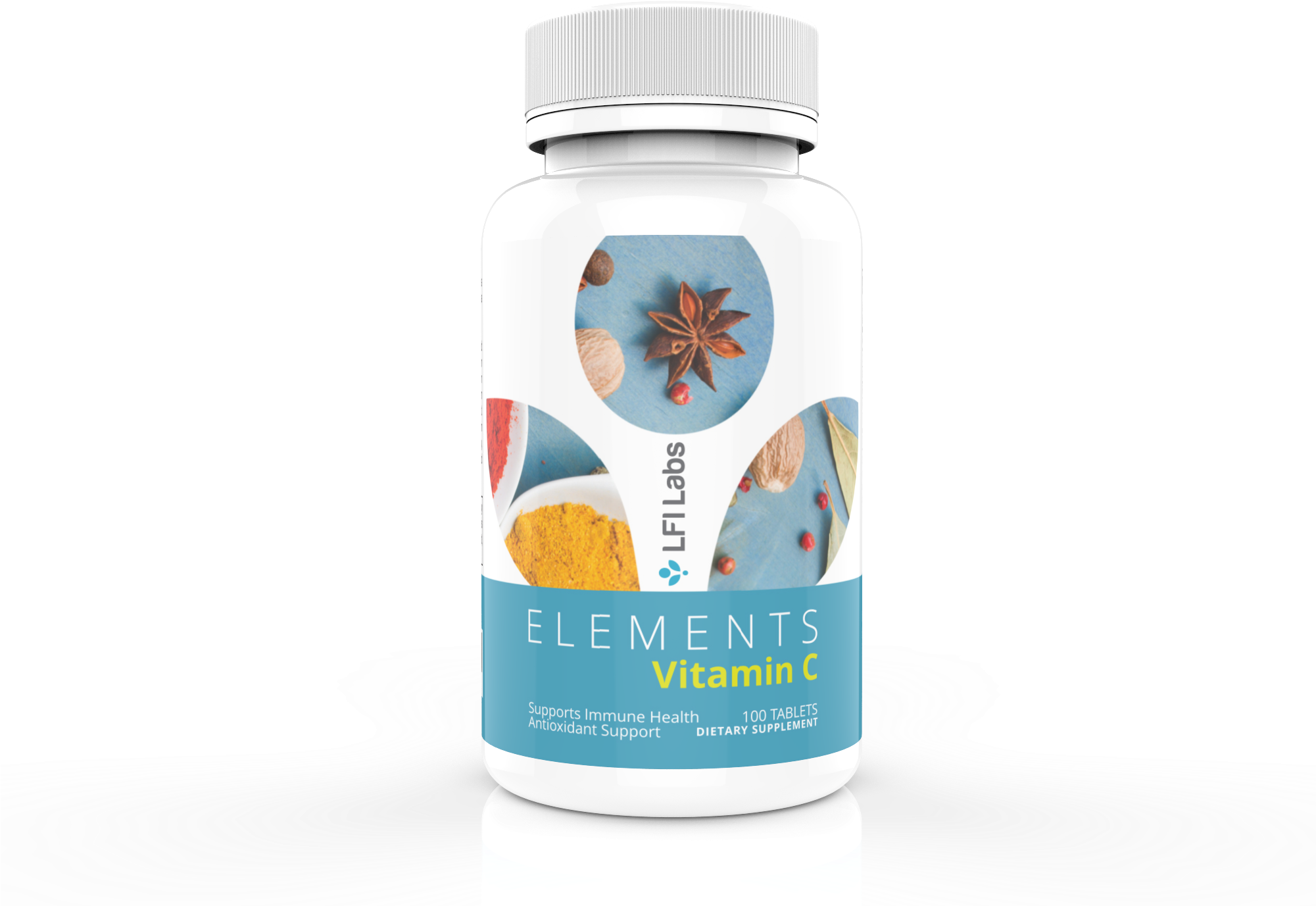 Elements Vitamin C Bottle - Lfi Labs Lfi Elements Vitamin C 500mg + Rose (pink) (2000x1501), Png Download