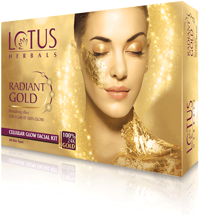 Lotus Herbals Radiant Gold Cellular Glow 1 Facial Kit - Lotus Radiant Gold Facial Kit (800x800), Png Download