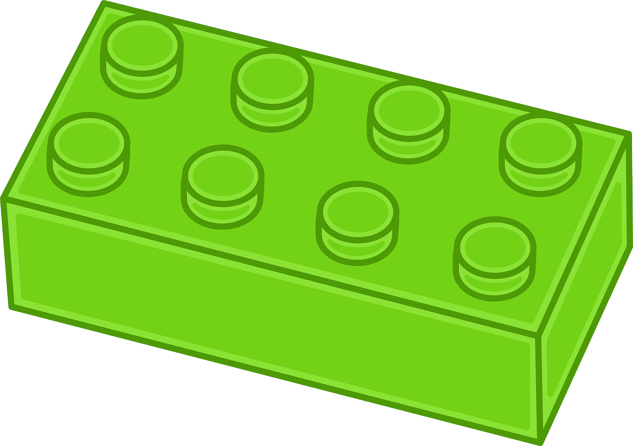 How To Set Use Green Lego Brick Clipart (600x423), Png Download