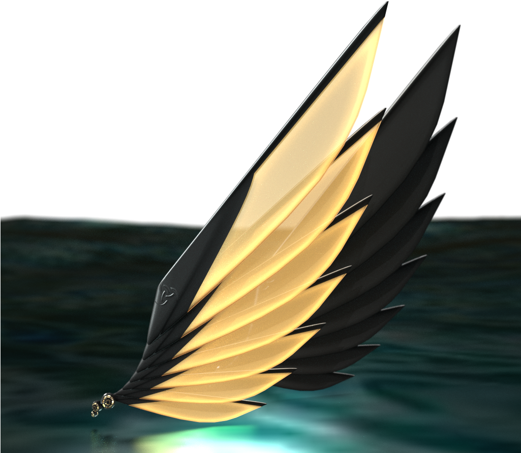 E V E Asgard Wings Black And Glow Gold - Silver (1024x1024), Png Download