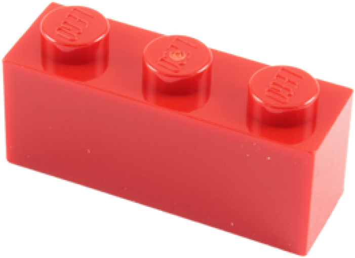 Lego Brick 1 X 3 Red - 2 By 4 Lego Brick (700x700), Png Download