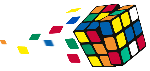 Le Rubik's Cube - Cube Rubik Année 80 (622x294), Png Download