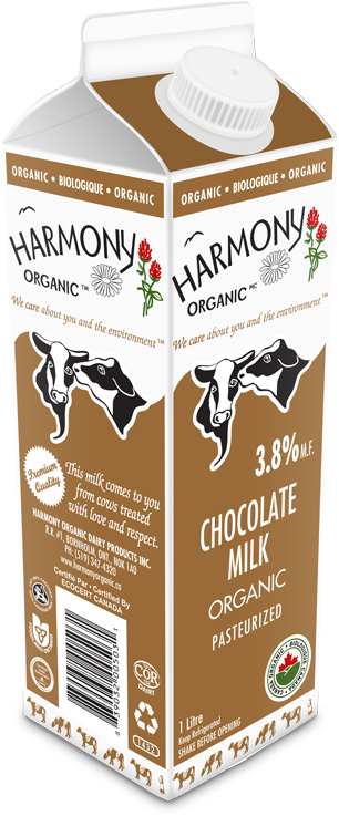 Organic Chocolate Milk One Litre Carton - 美国 全 脂 牛奶 (460x835), Png Download