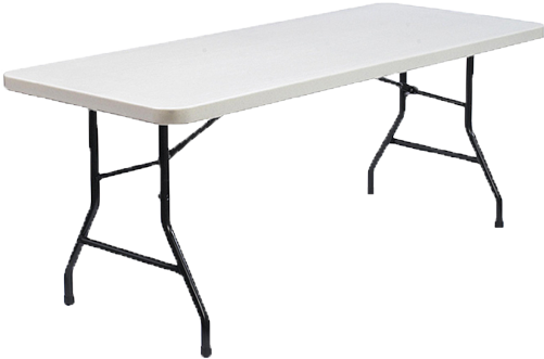 Table Rectangular 6 Feet - National Public Seating Lightweight Rectangular Plastic (500x360), Png Download
