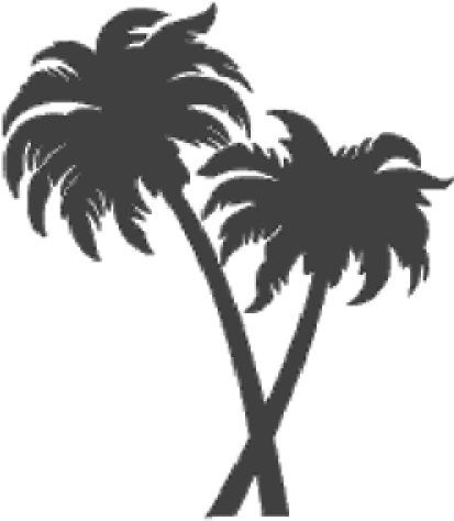 Fired Up Tiles Trees - Two Palm Trees Clipart (500x500), Png Download