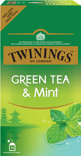 Twining Green Tea & Lemon 25 Tea Bags 40g (326x606), Png Download