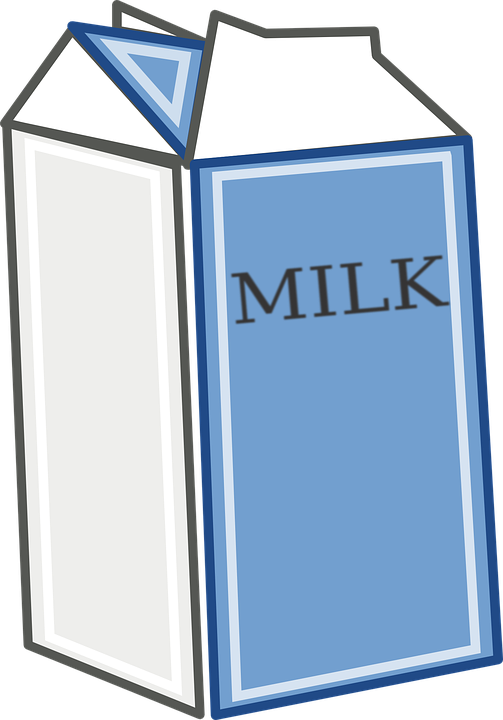 Milk Carton 2 Clip Art - Milk Carton Clipart Png (414x593), Png Download