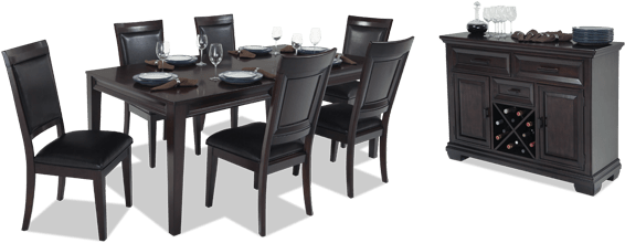 Matrix Dining - Bob's Furniture Dining Room (595x376), Png Download