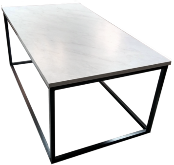 Floyd Black And White Rectangle Coffee Table - Marble (400x400), Png Download