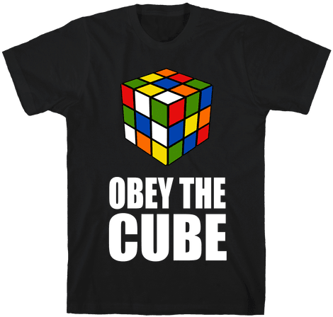 Obey The Cube Mens T-shirt - Shirt (484x484), Png Download