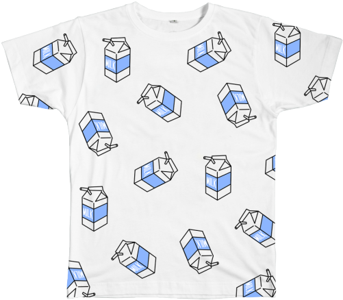 Milk Carton Transparent Gif Tumblr - Aesthetic Unisex T-shirts (500x452), Png Download