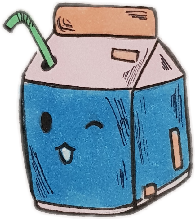 Ftekawaii Kawaii Milk Milkcarton Sticker - Milk (629x707), Png Download