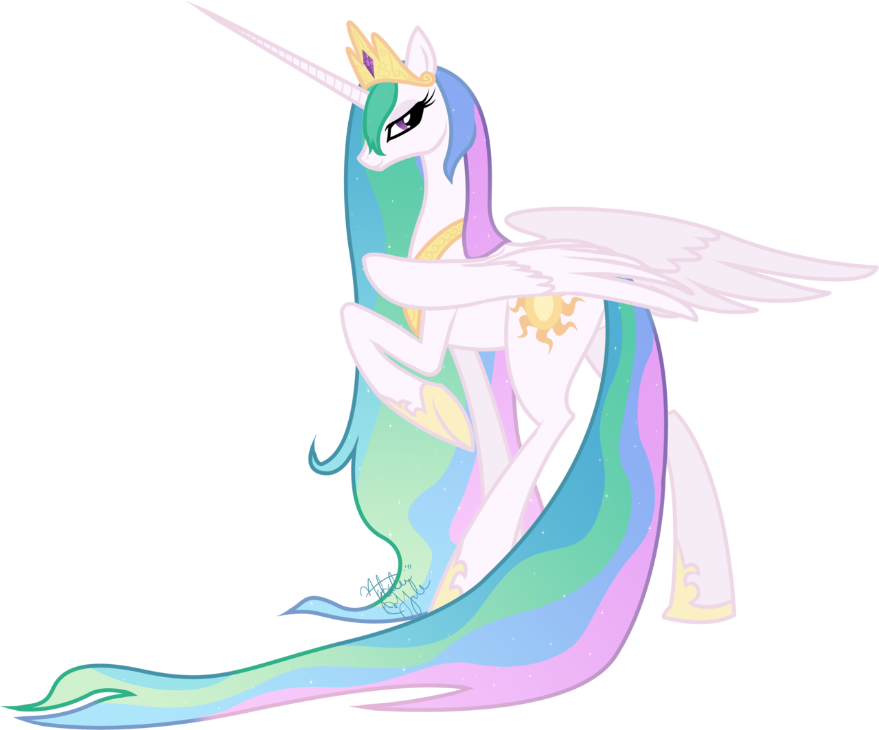 Download Fanmade Fun In The Sun By Emeralddarkness - Celestia Hair Mlp PNG  Image with No Background 