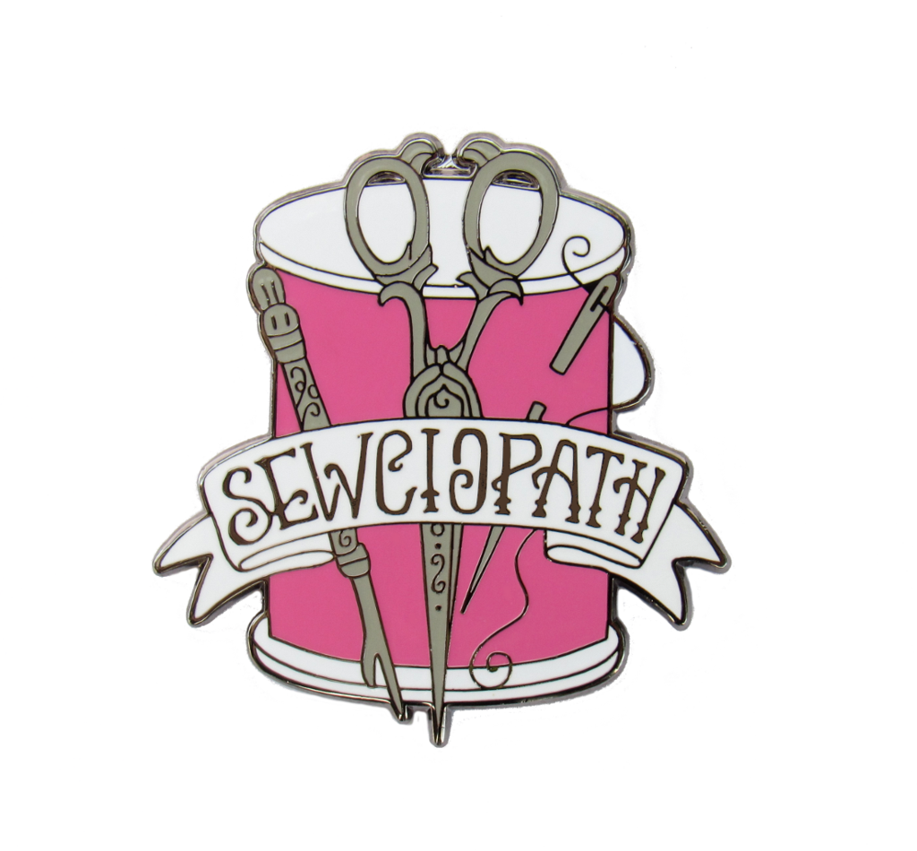 Sewciopath Pin - Sewing Inspired Enamel Pins (1024x950), Png Download