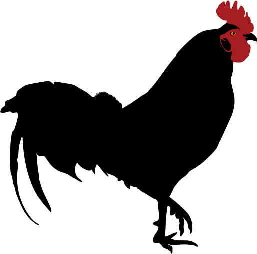 Rooster Silhouette - Rooster Silhouette Png (535x521), Png Download