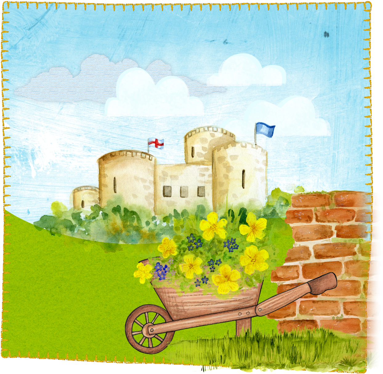 Kids Watercolor Scene Country 930906 - Watercolor Painting (2339x1654), Png Download