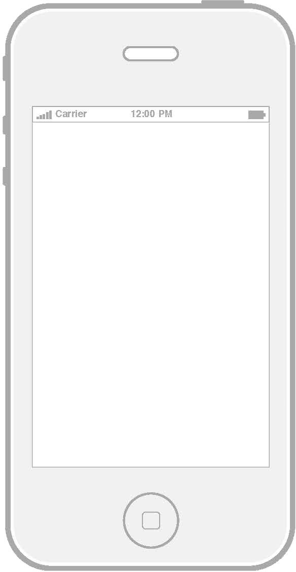 Iphone Png Template Transparent - Mobile Stencil (584x1128), Png Download