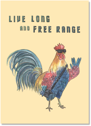 Free Ranger Archival Quality Print - Rooster (428x554), Png Download