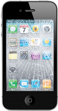 Iphone 4 Broken Screen - Apple Iphone 4 (400x400), Png Download