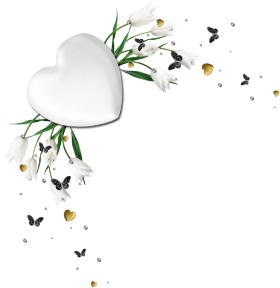 Tubes Coins - White Tulips (600x609), Png Download