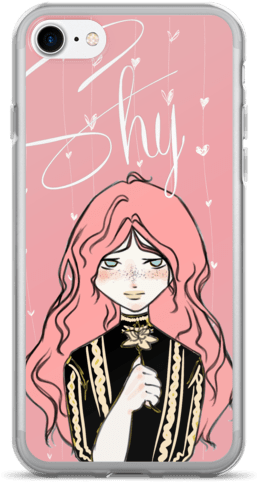 Shy Girl Pink Iphone 7/7 Plus Case - Cafepress Comic Iphone 7 Tough Case (600x600), Png Download