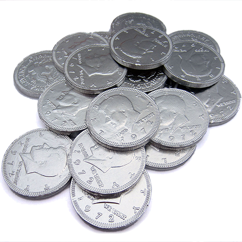 Silver Coin Png File Download Free - Fort Knox Chocolate Silver Coins - 1lb (500x500), Png Download