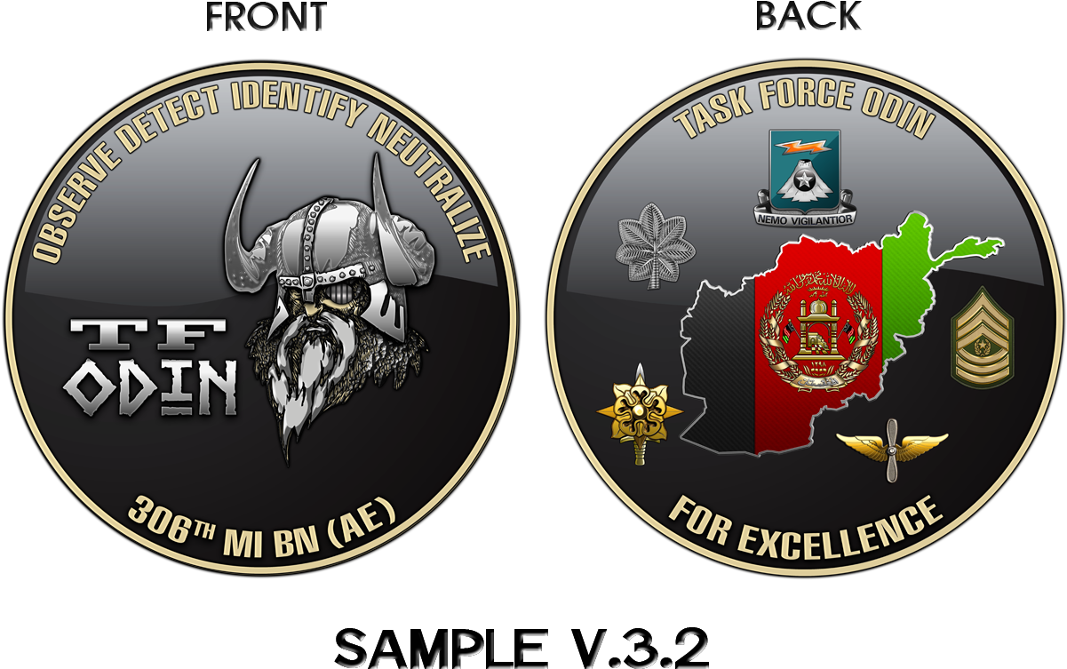 My First Challenge Coin Was About To Manifest In Black - 704th Military Intelligence Brigade (1257x900), Png Download