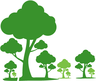 Wall Sticker Tree Silhouette (401x342), Png Download