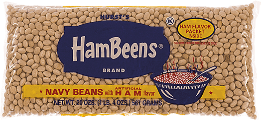 Navy Beans With Ham Flavor - Hursts Hambeens Pinto Beans, With Artificial Ham Flavor (600x320), Png Download