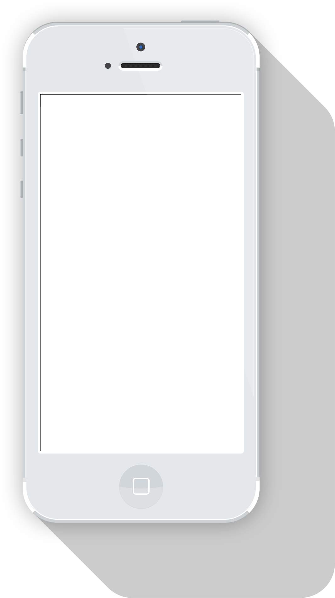 Iphone 5 Png Template - Iphone (1192x2044), Png Download