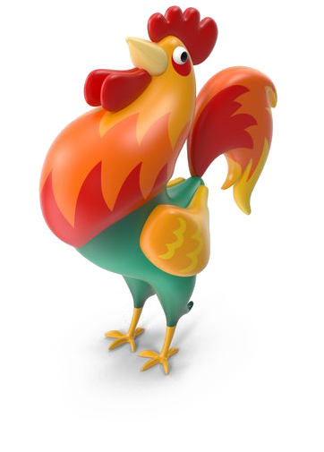 Rooster Png Transparent Image - Rooster Cartoon Png (600x600), Png Download