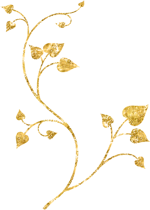 Ftestickers Fteglitter Golden Gold Leaves Branch - Leaf (1024x1024), Png Download