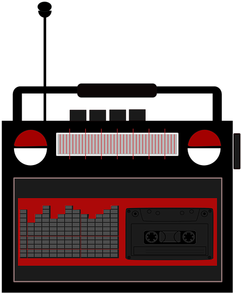 Old Radio Clipart - Radio Tape Png (508x720), Png Download