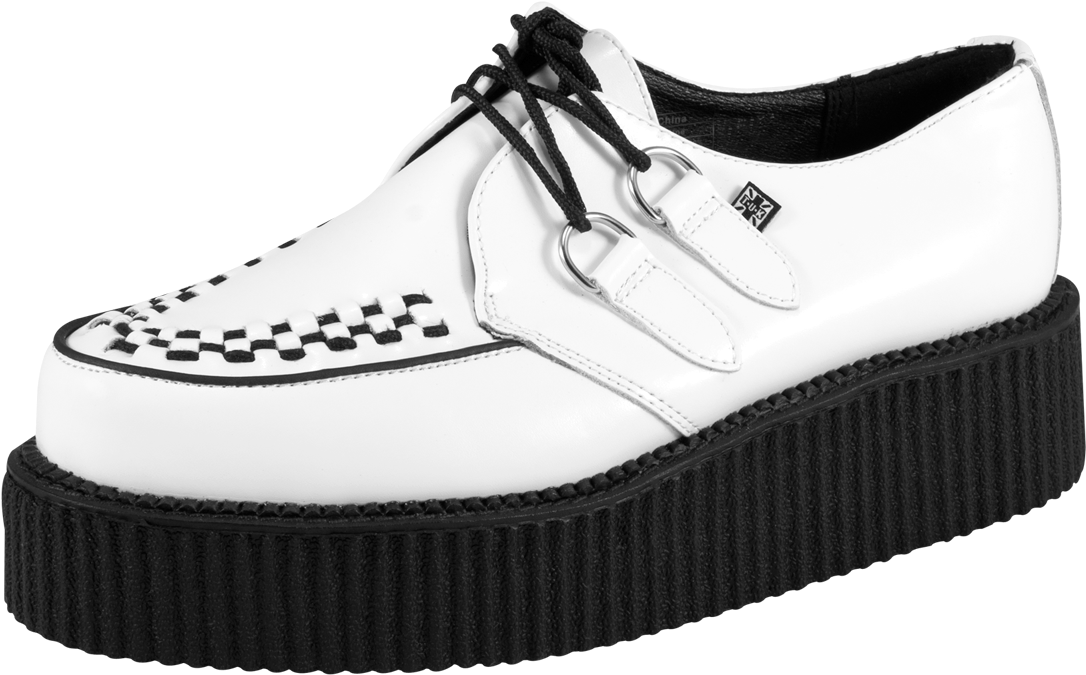 Tanzy's Top Trends For The Fall~ Black And White Creepers - Creepers Shoes White (1096x876), Png Download