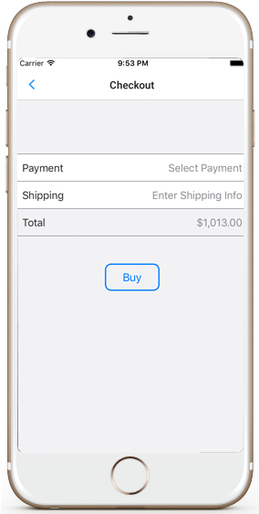 Ecommerce Ios App Template Stripe Payment Checkout - Iphone (283x569), Png Download