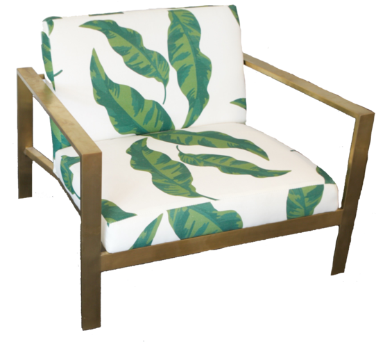 Katie Kime Banana Leaves Tray (600x539), Png Download