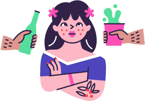 Girl3 - Dribbble (488x360), Png Download