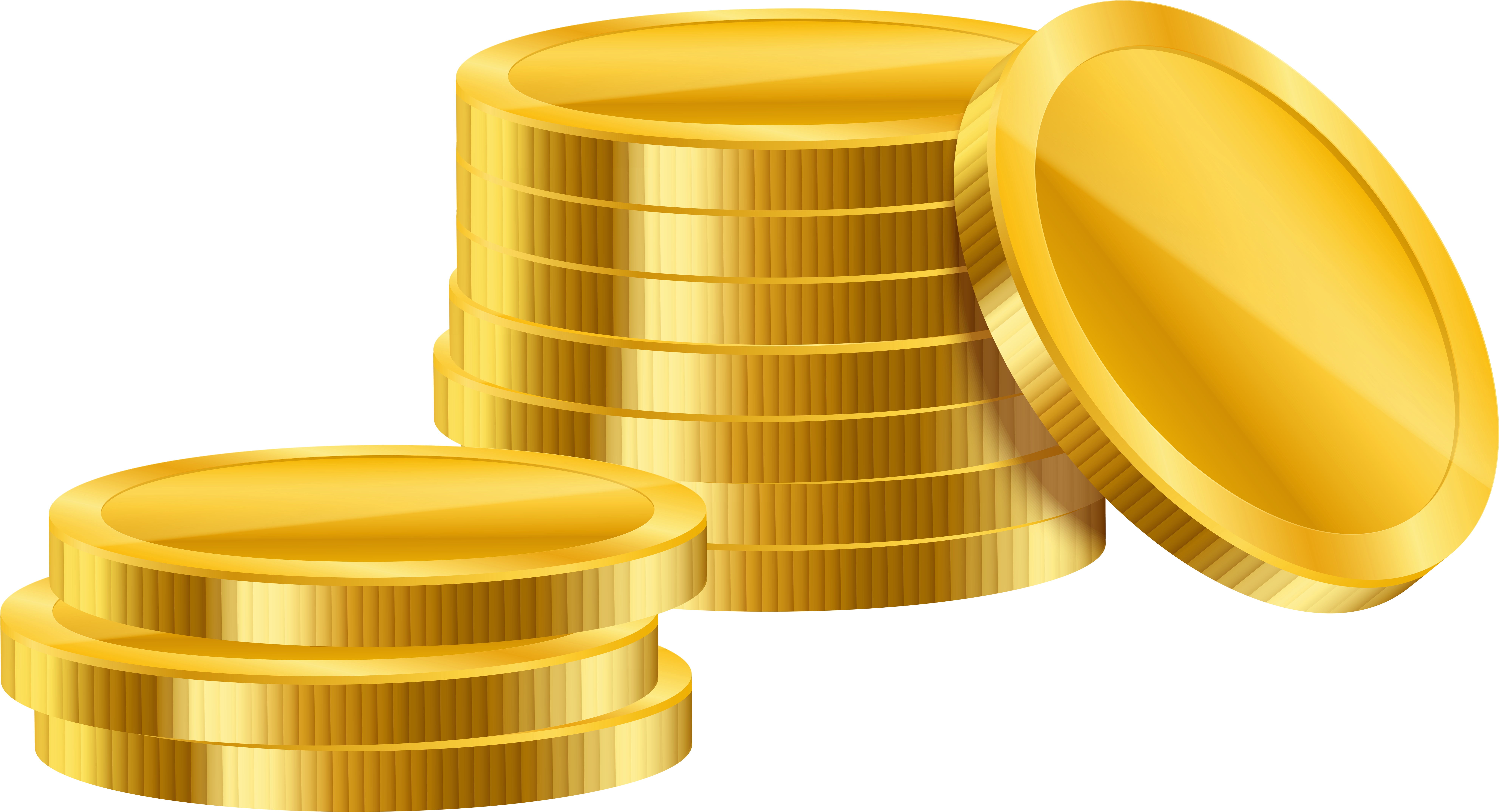 Gold Simple Coins Png Clipart - Portable Network Graphics (500x272), Png Download