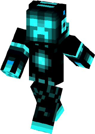Cool Images Of A Minecraft Creeper Minecraft The Humanoid - Minecraft Ice Armor Skin (317x453), Png Download
