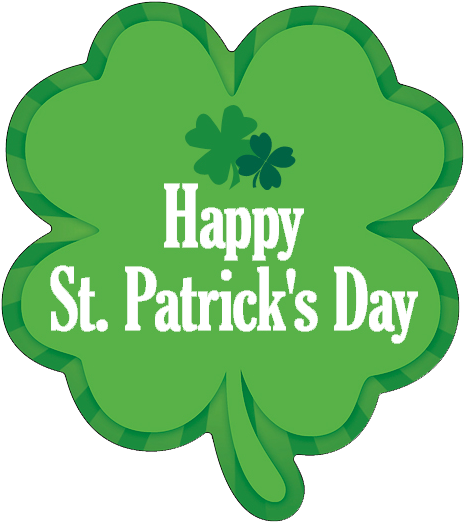 Happy St Patrick's Day - St Patrick's Day Clover (500x558), Png Download