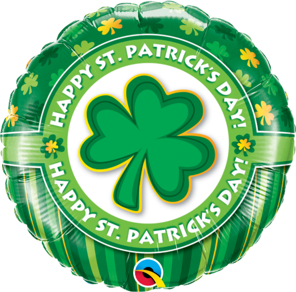 Patrick's Day Foil - Happy St Patricks Day Foil Balloon (18") 1pc (580x572), Png Download