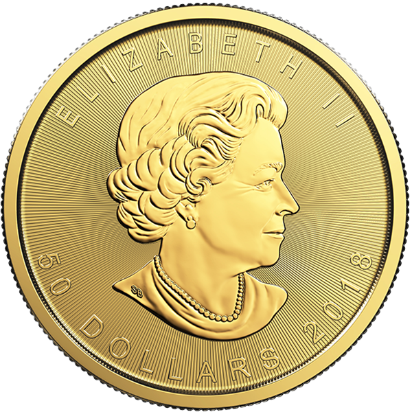Picture Of 2018 1 Oz Gold Canadian Maple Leaf - 2018 Gold Maple Leaf Coin (600x600), Png Download