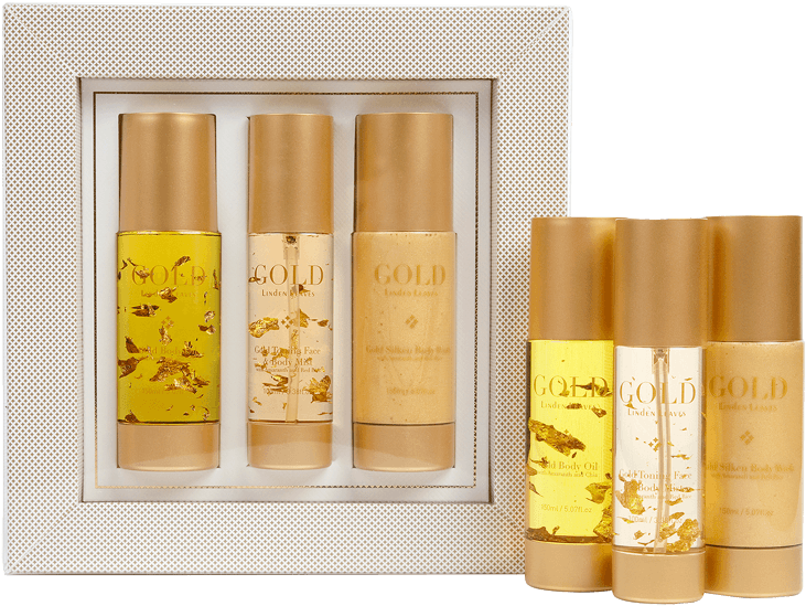 Linden Leaves Gold Oil Set - Gold (800x800), Png Download